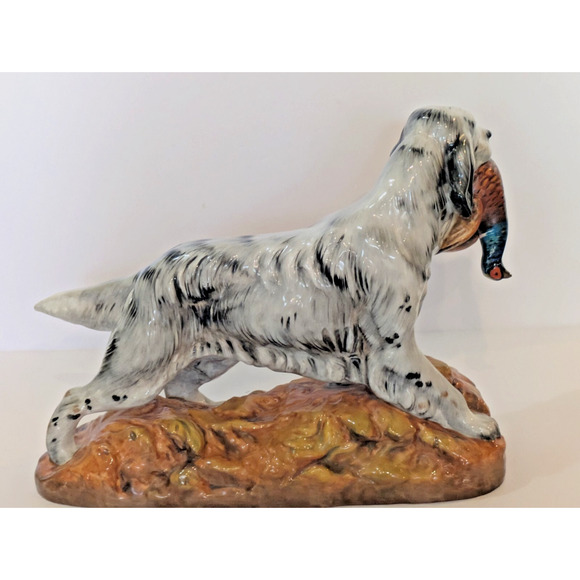 Large VTG Royal Doulton Bone China Figurine English Setter With Pheasant HN252 - Picture 2 of 8